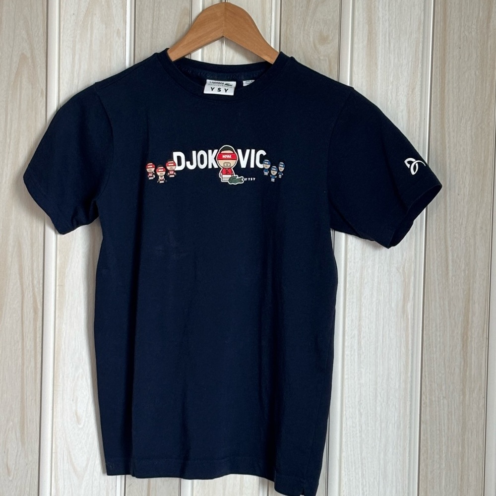 Lacoste, Sport; NovakDjokovich YSY ,Dark Blue Short Sleeve Tee Casual Cotton
